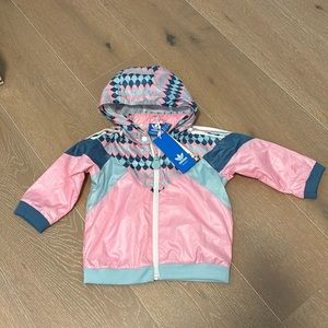 New Adidas Baby Owl Windbreaker - size 9-12m
